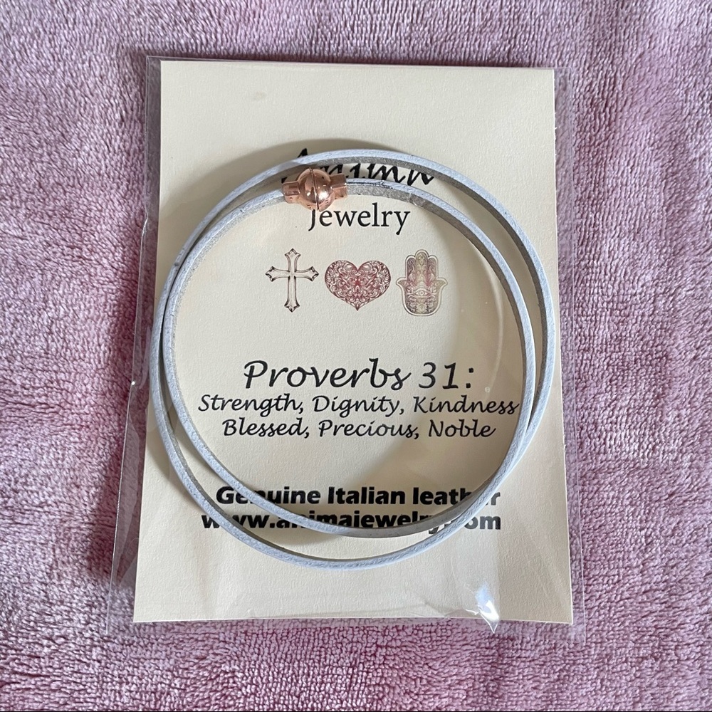 BRACELET - Anima Jewelry Proverbs 31 Leather wrap bracelet